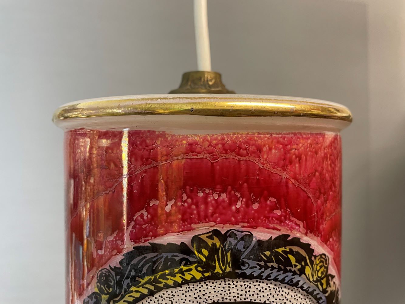 Hand painted glass light