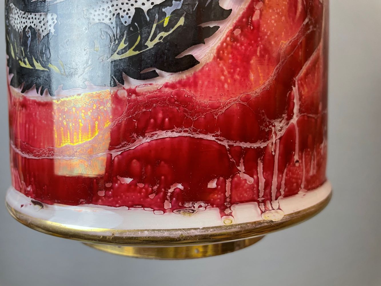 Hand painted glass light