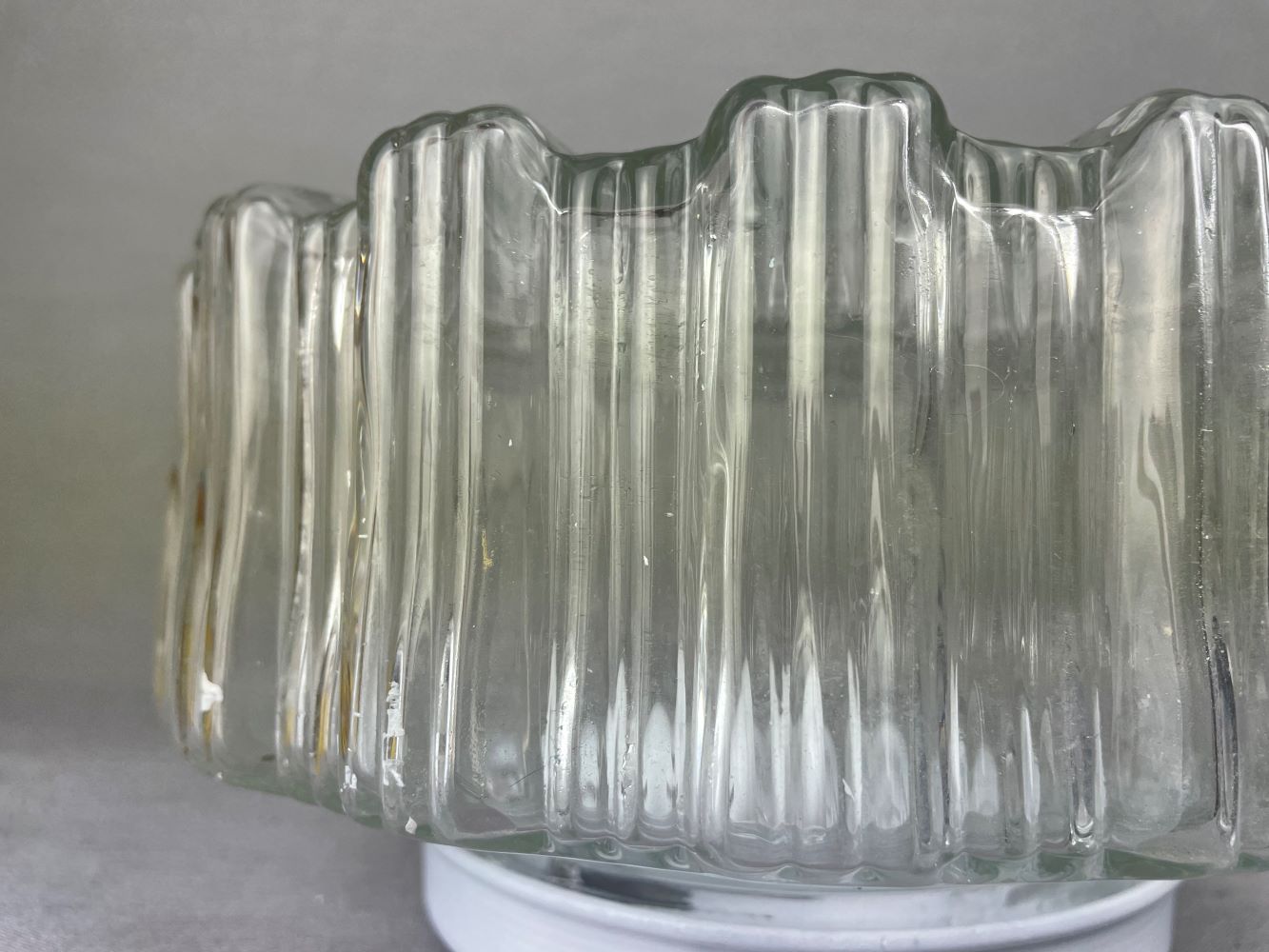 Glass flush mount light