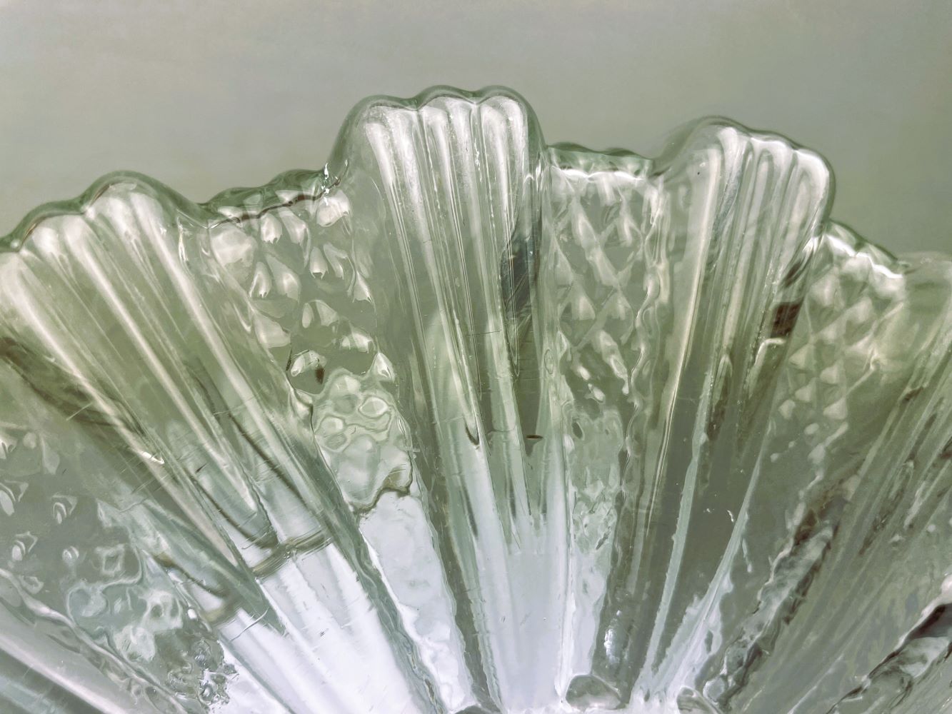 Glass flush mount light