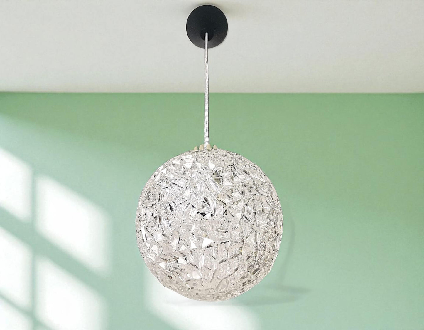 Glass globe pendant light