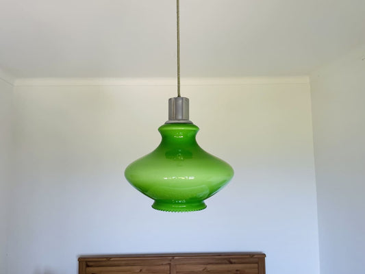 Green Glass Hanging Light