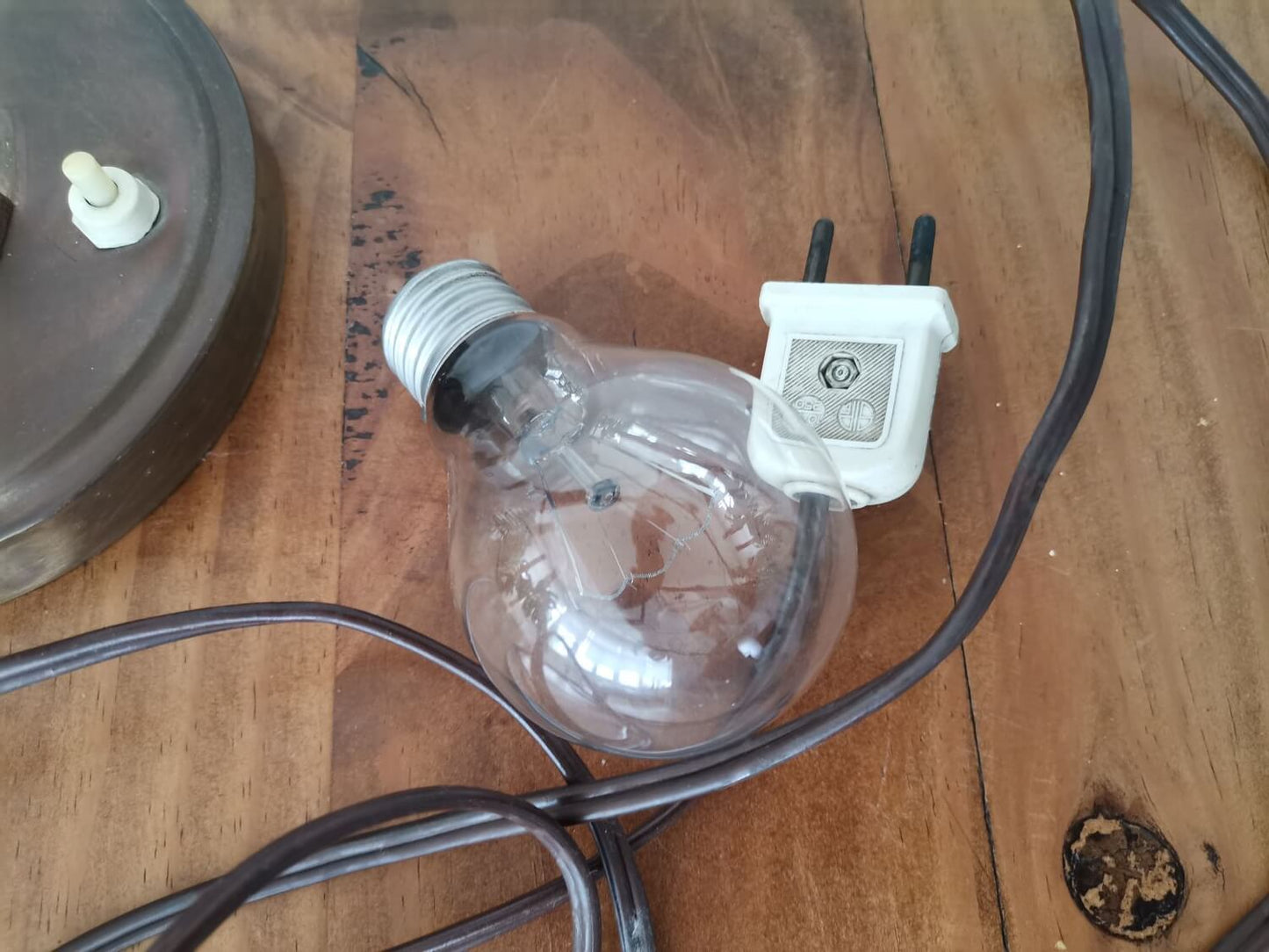 Modernist wooden desk lamp
