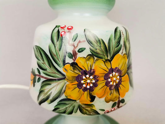 Hand painted glass table lamp