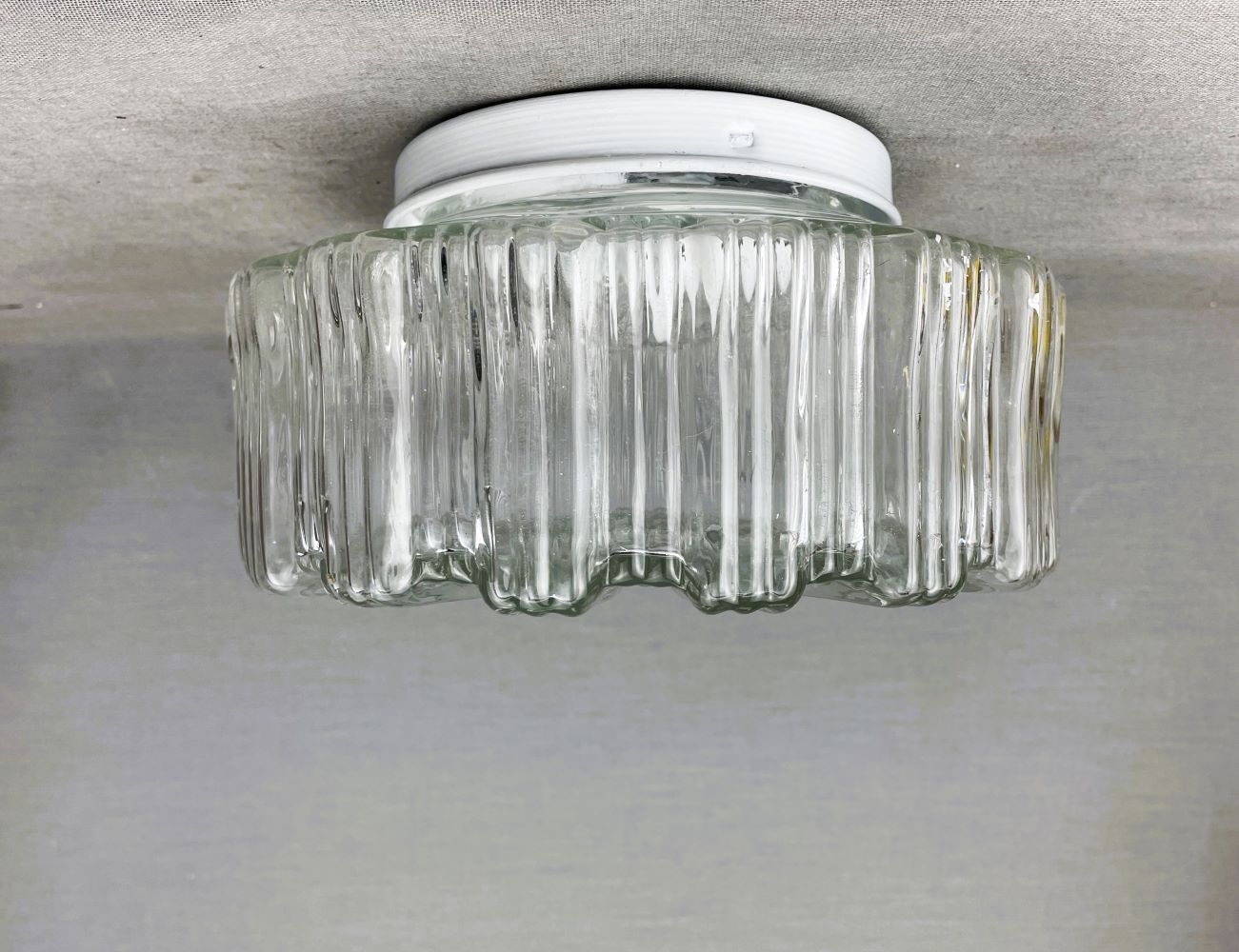 Glass flush mount light
