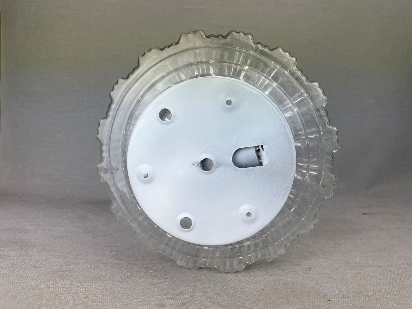 Glass flush mount light
