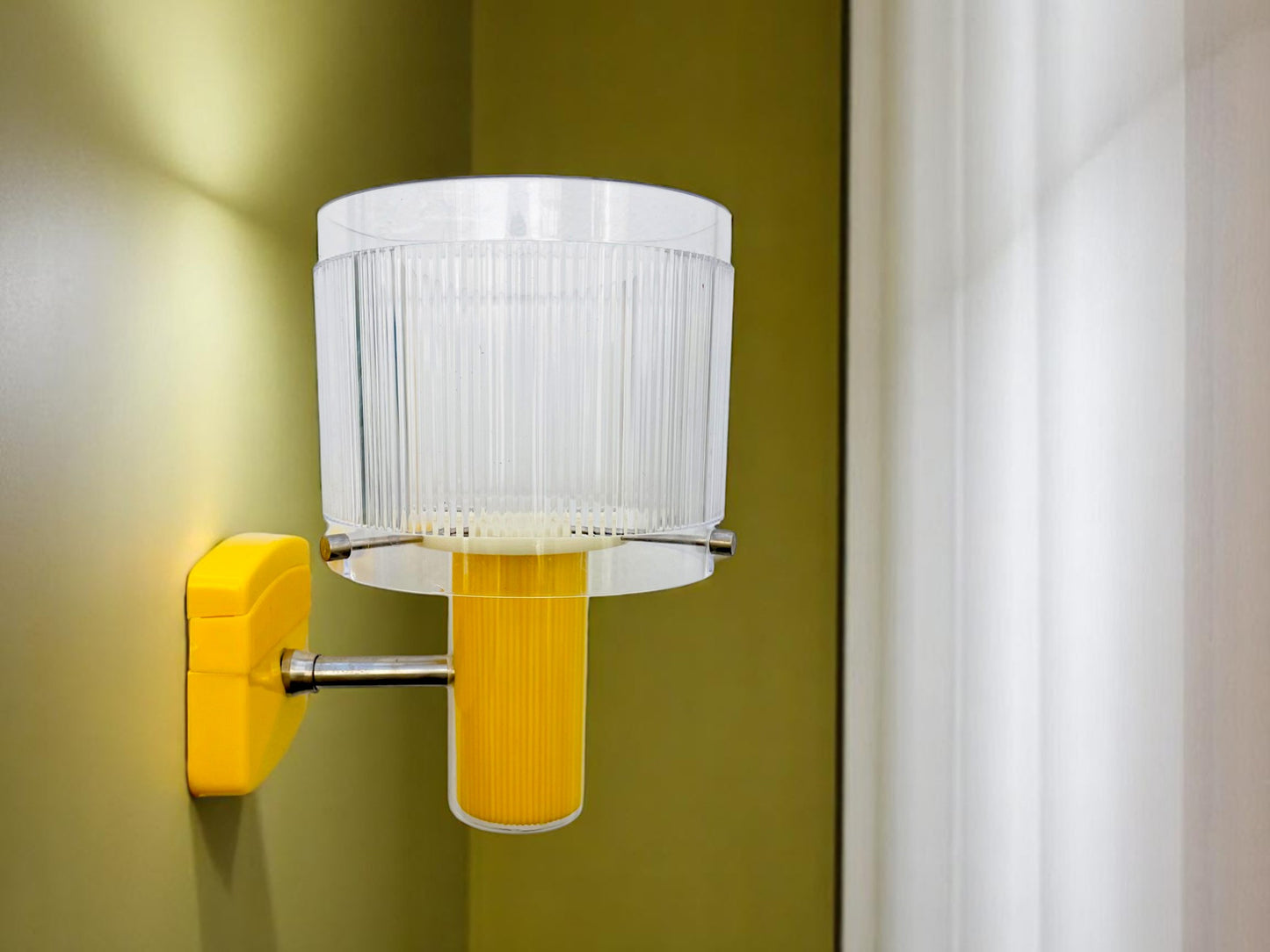 Yellow wall sconce lamp
