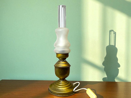 Pair of brass table lamps