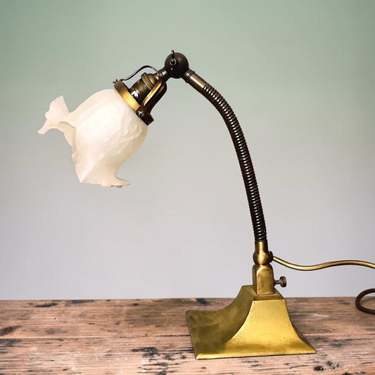 Brass Art Nouveau Table Lamp