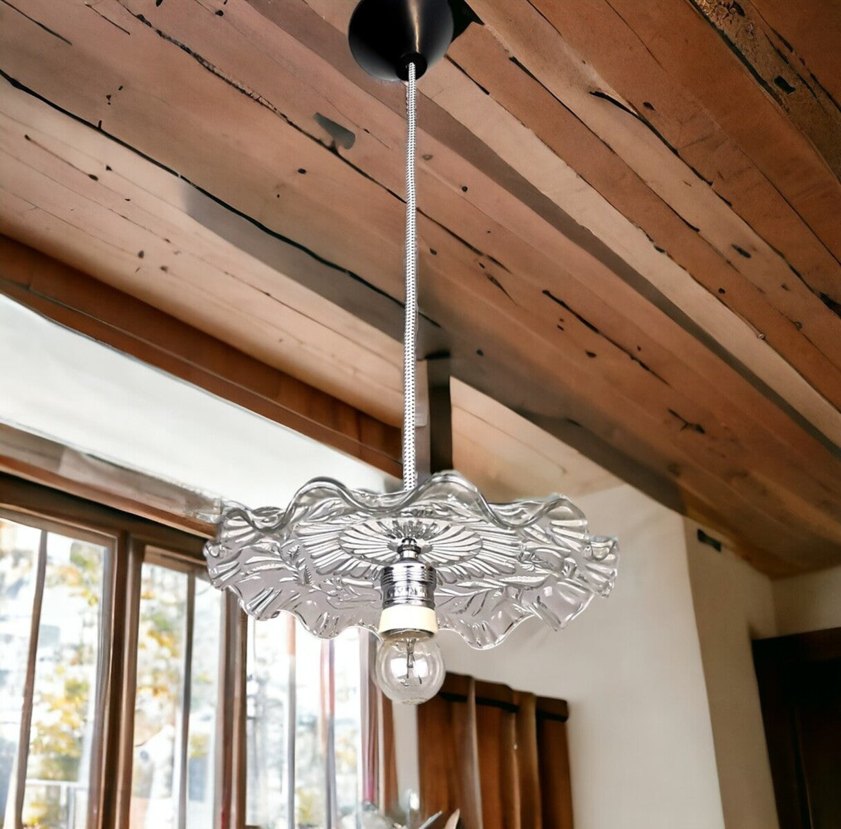 Farmhouse glass pendant light