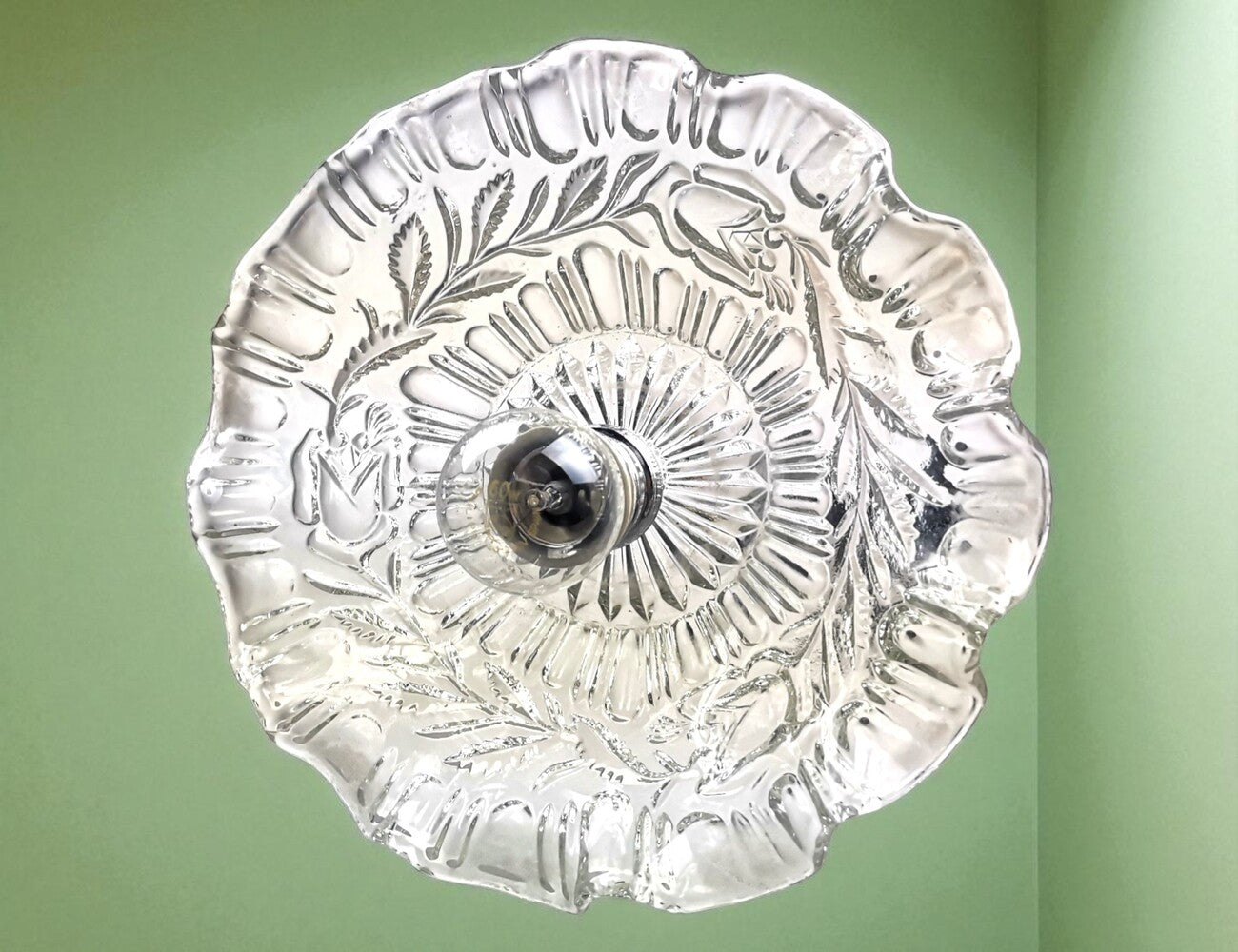 Retro glass kitchen pendant light fixture