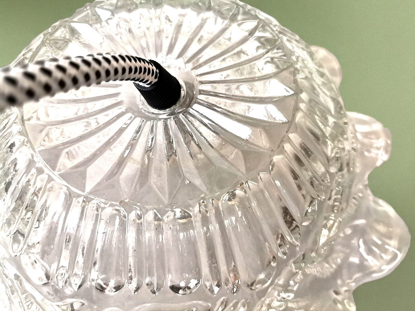 Retro glass kitchen pendant light fixture