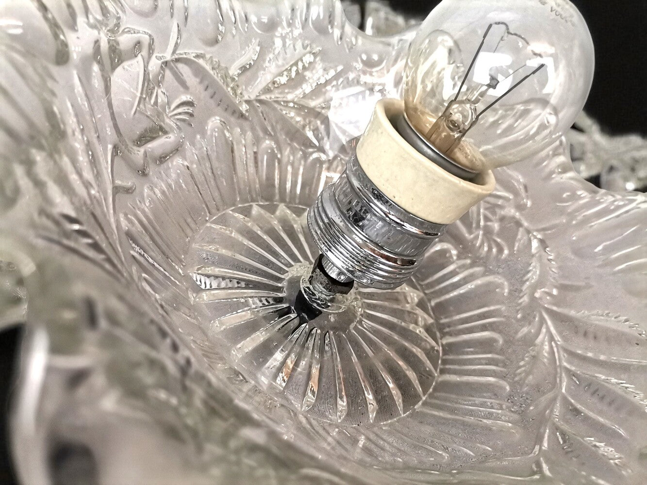 Retro glass kitchen pendant light fixture