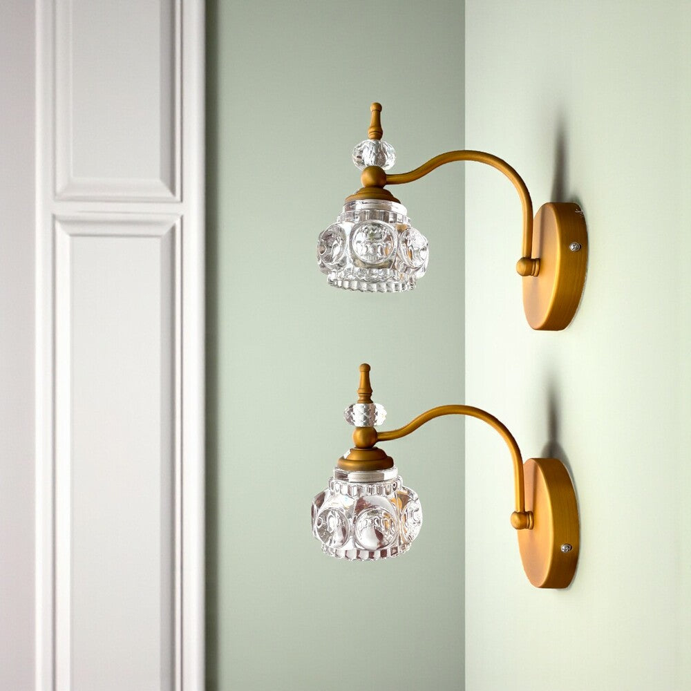 Pair of Glass Wall Sconces