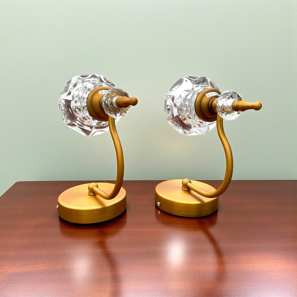 Pair of Glass Wall Sconces