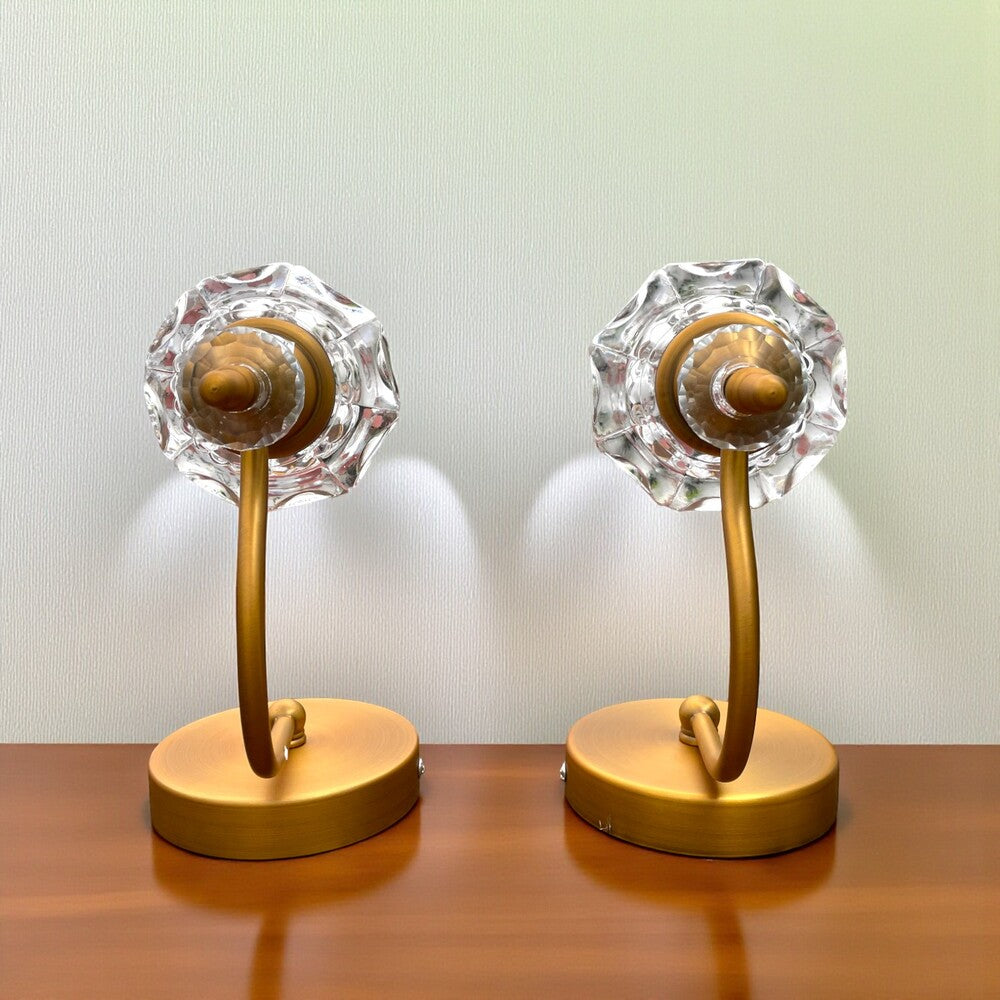 Pair of Glass Wall Sconces