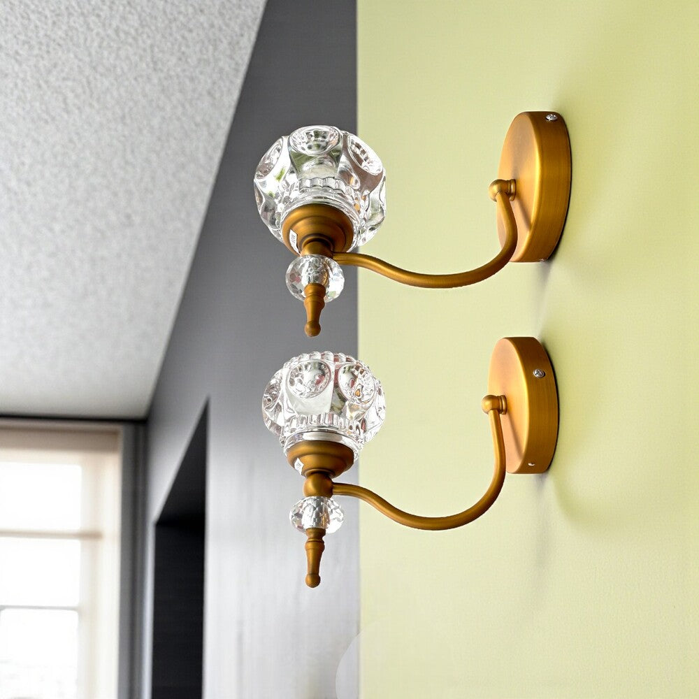 Pair of Glass Wall Sconces