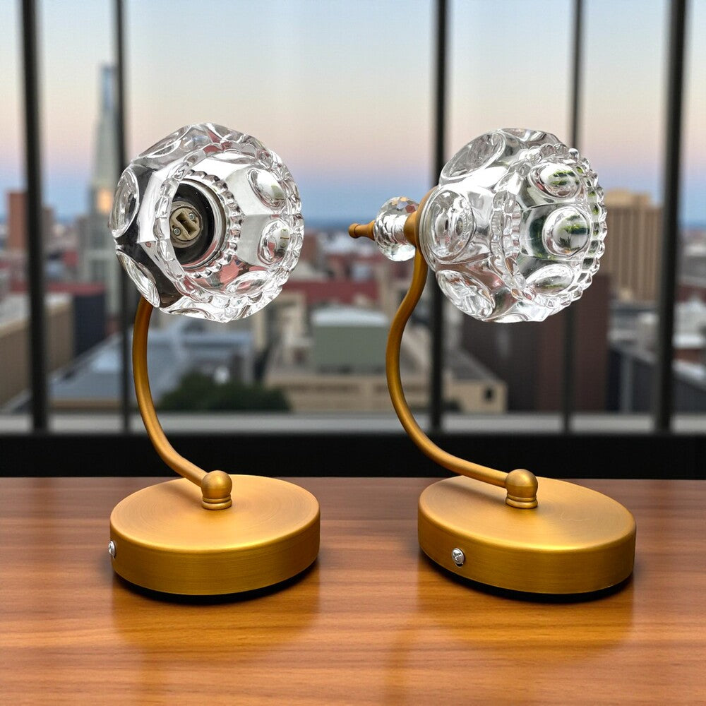 Pair of Glass Wall Sconces