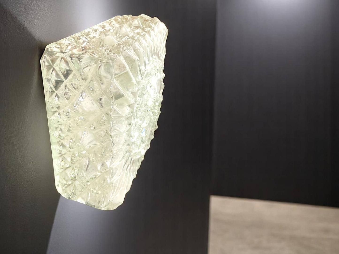 Glass light for low ceiling