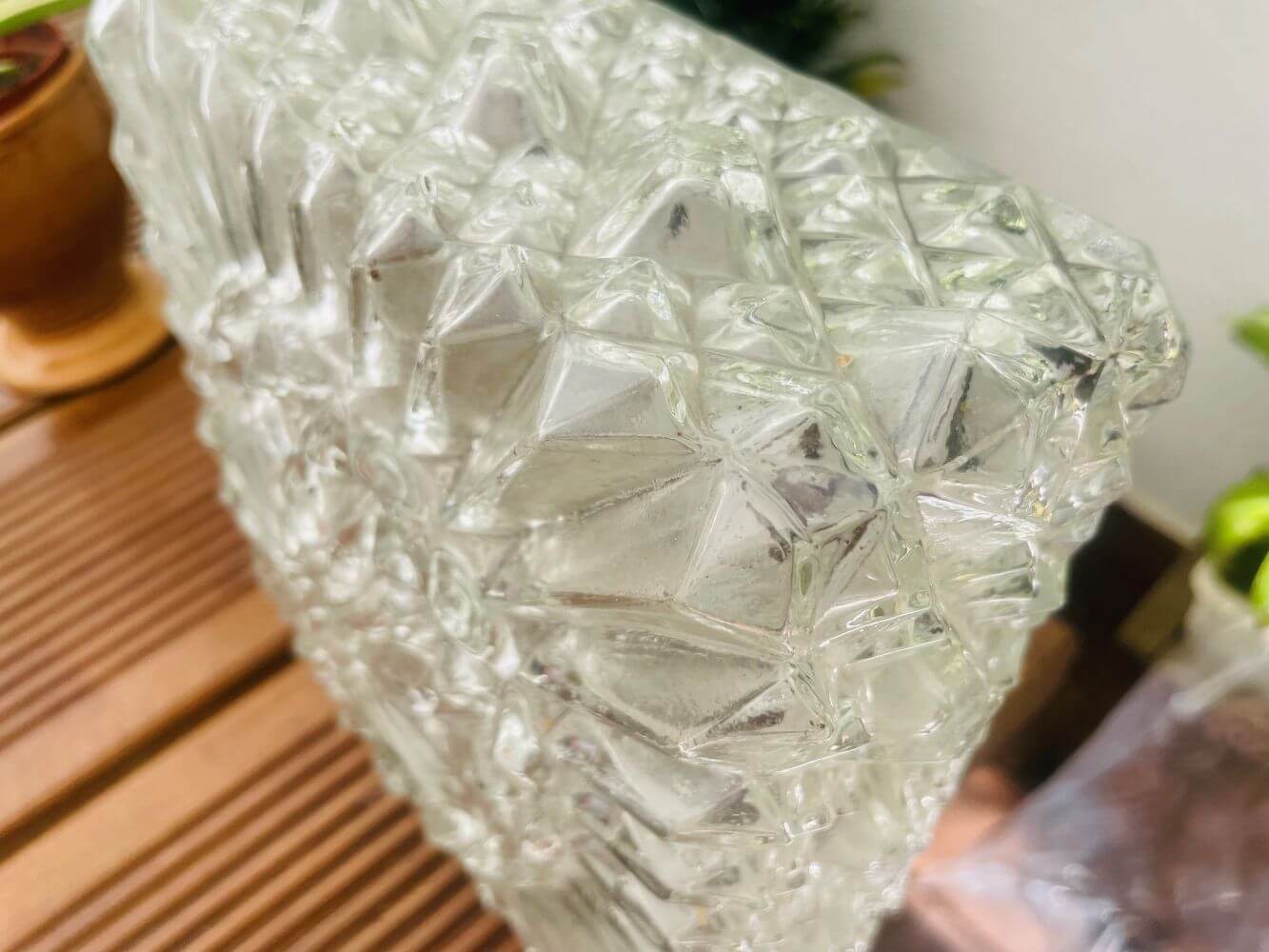 Glass light for low ceiling