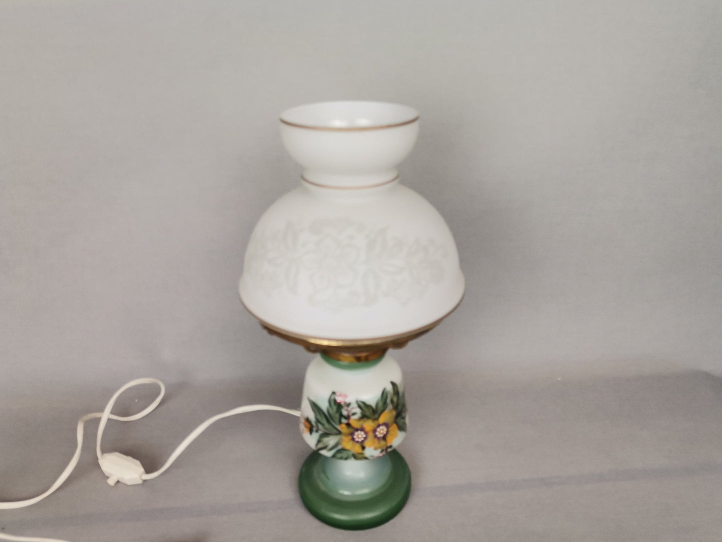 Hand painted glass table lamp