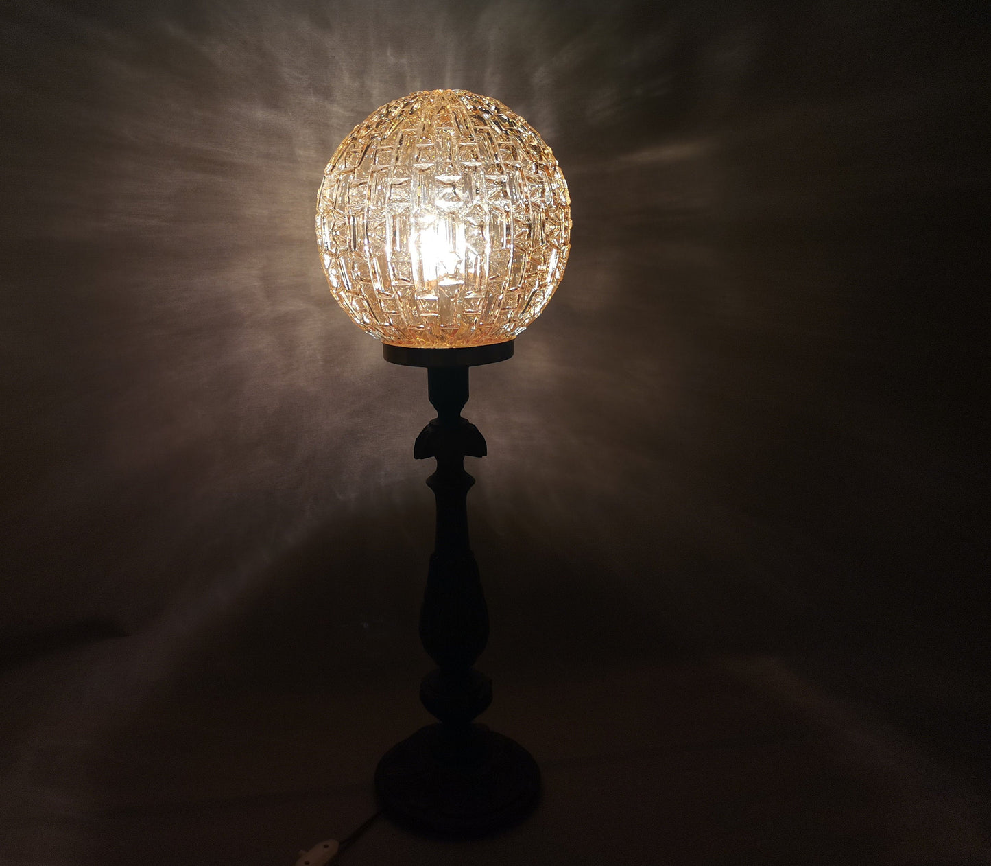 Tall wooden side table lamp large