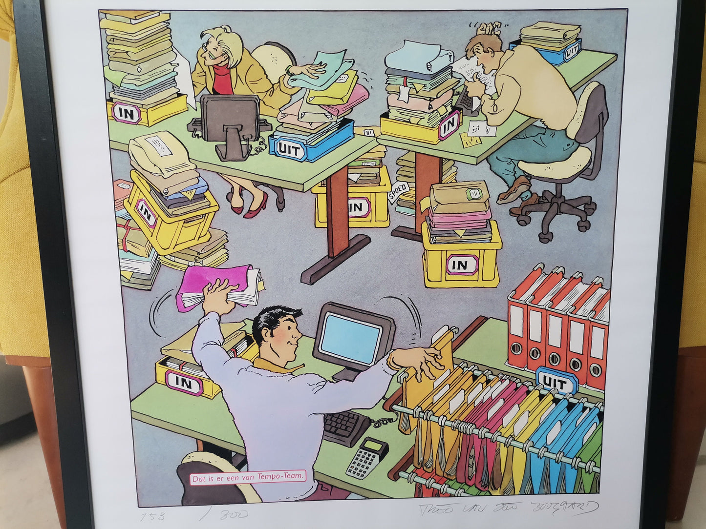 Signed poster by Theo van den Boogaard