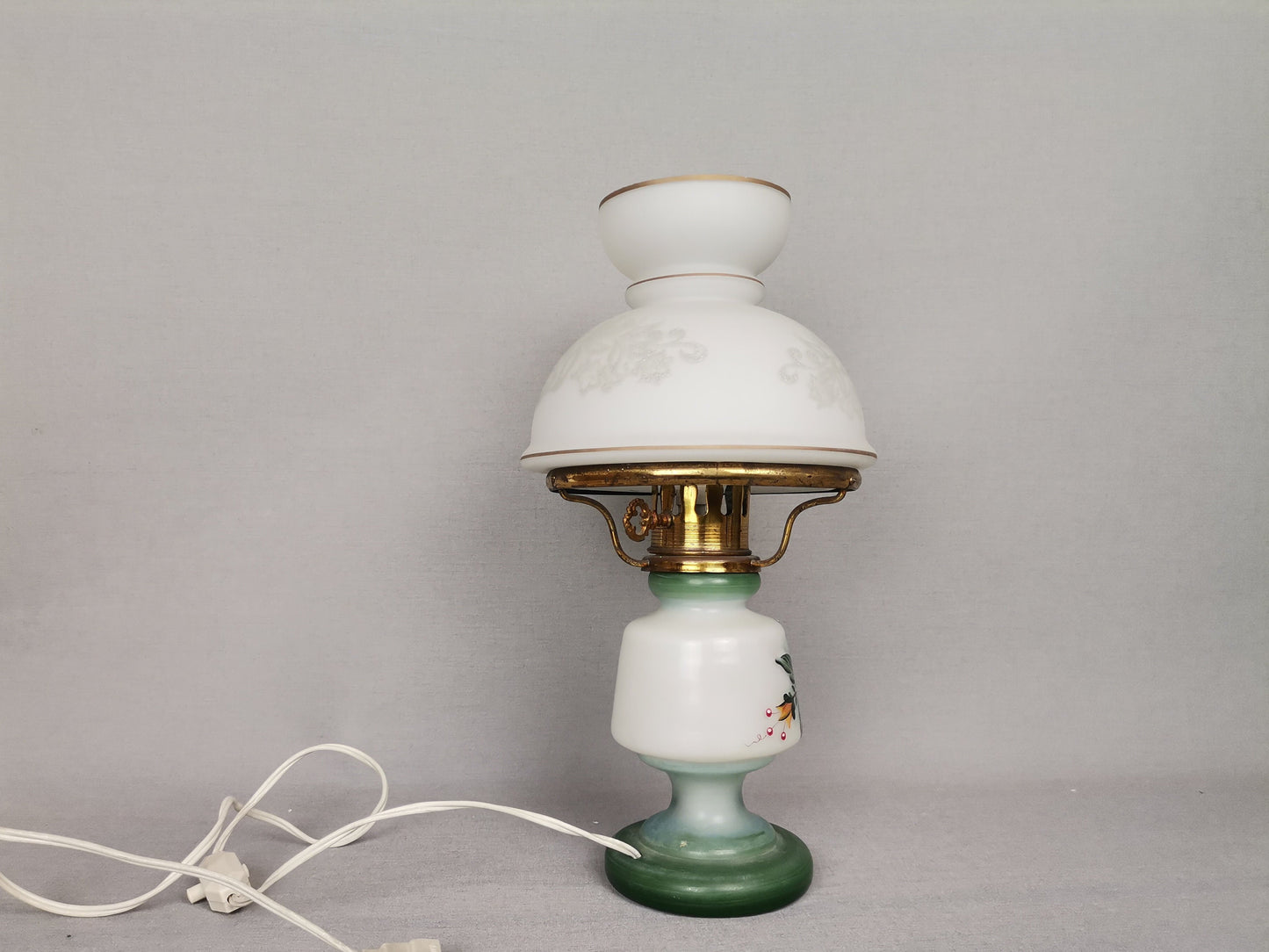 Hand painted glass table lamp