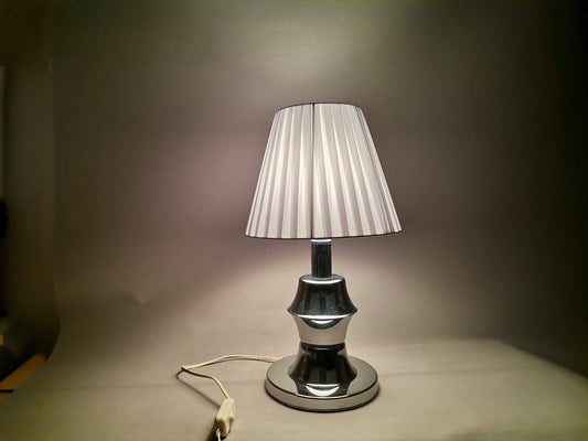 Silver chromed table lamp