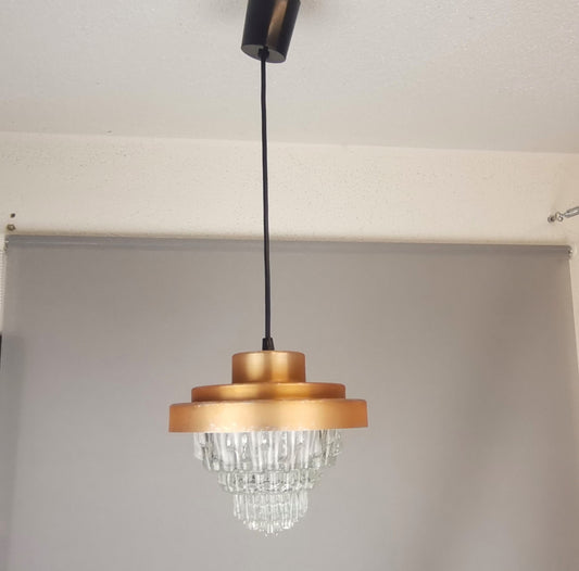 Metallic copper hanging lamp
