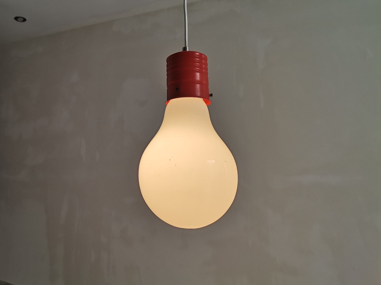 Giant bulb lamp milk glass Edison bulb pendant orange light fixture