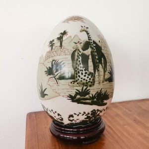 Porcelain African decorative egg