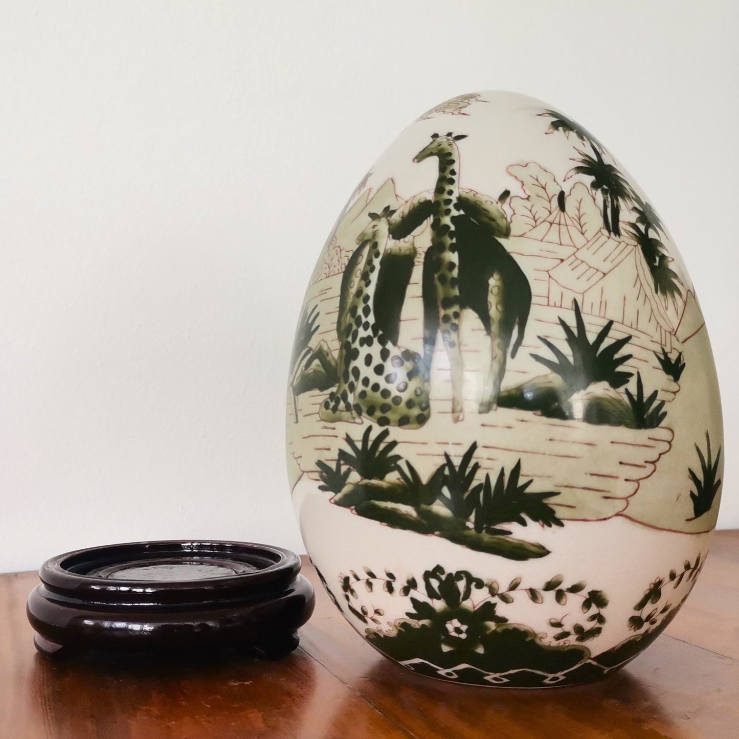 Porcelain African decorative egg