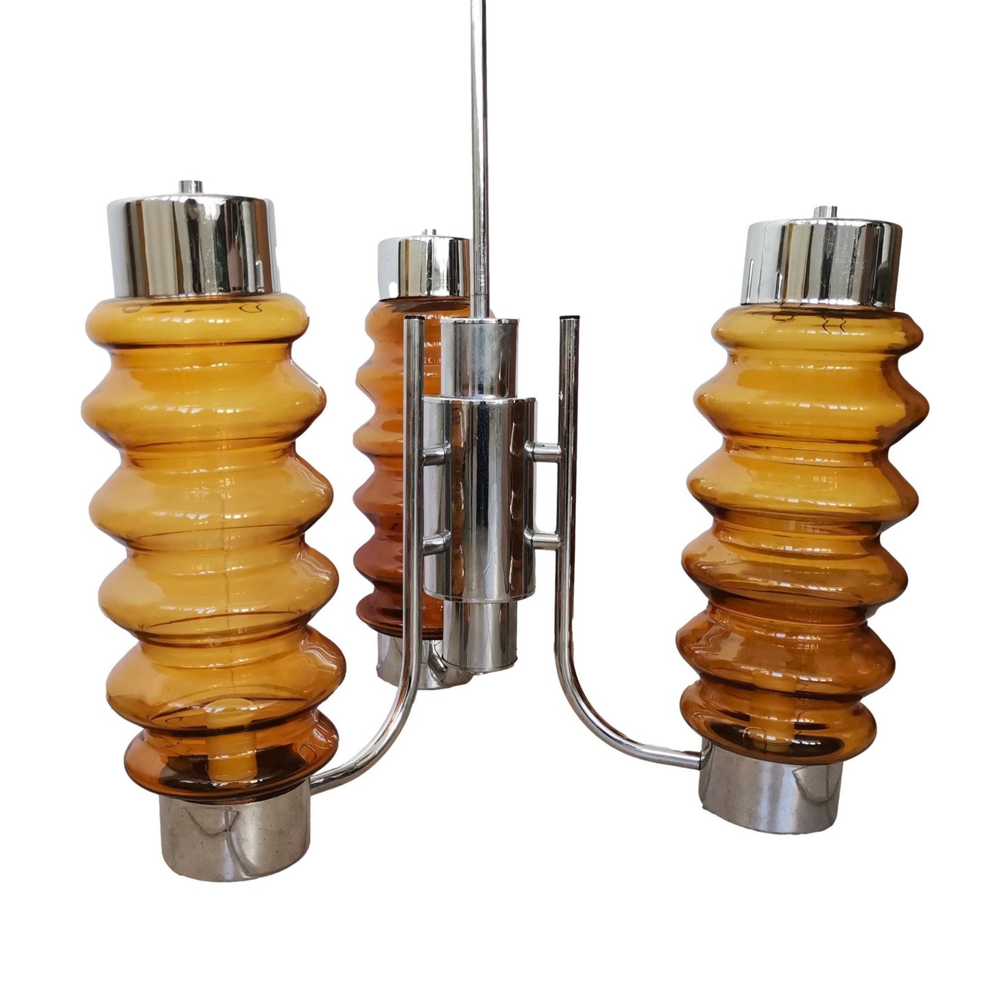 Amber Glass living room chandelier