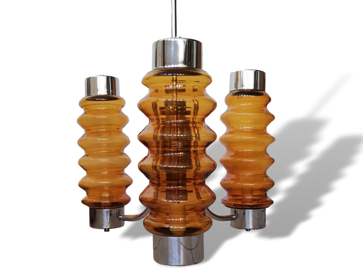 Amber Glass living room chandelier