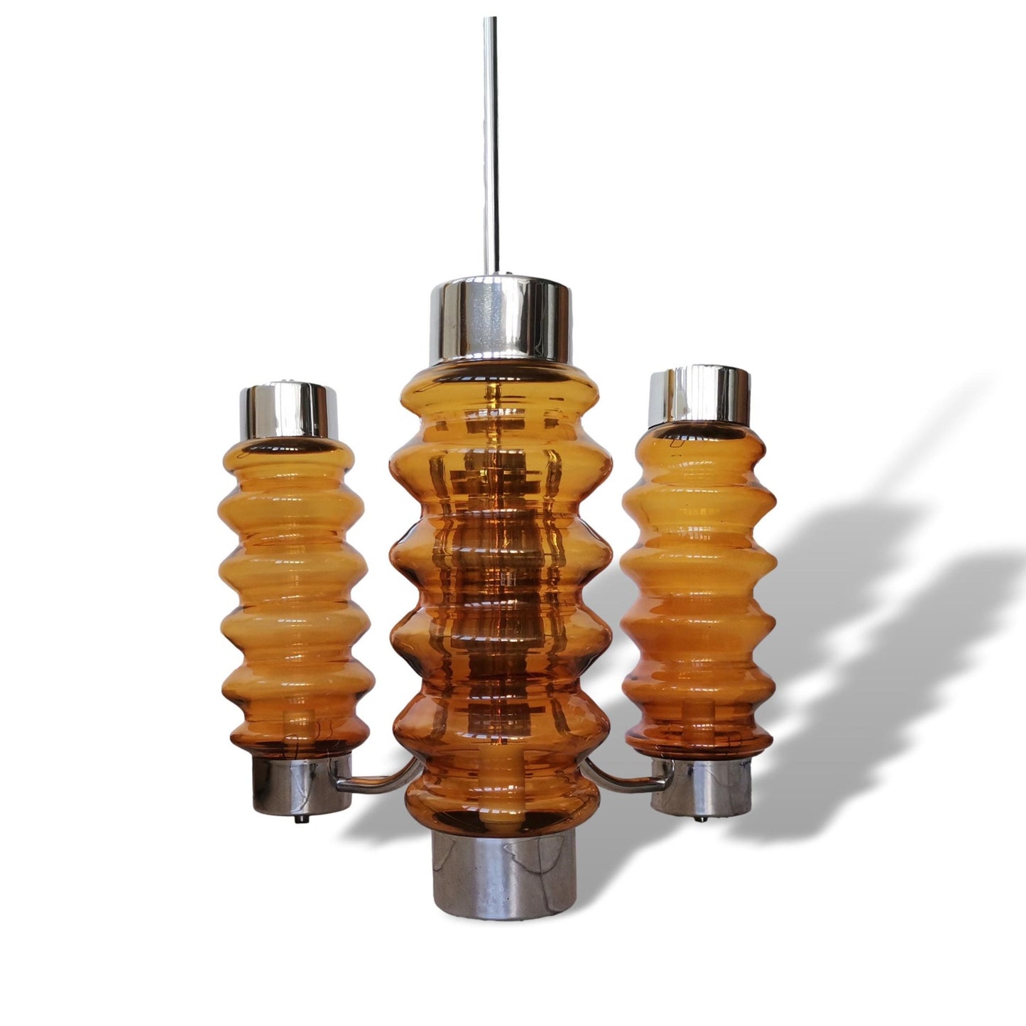Amber Glass living room chandelier