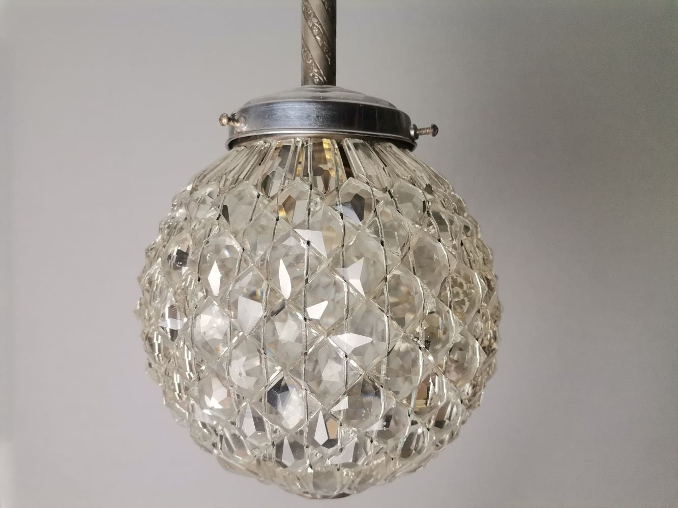 Mid Century globe hanging light fixture