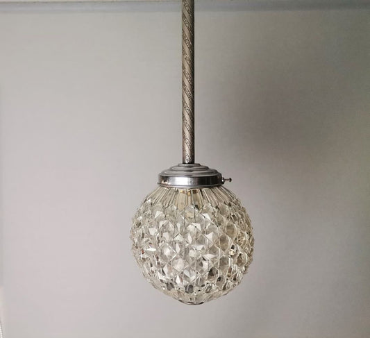 Mid Century globe hanging light fixture