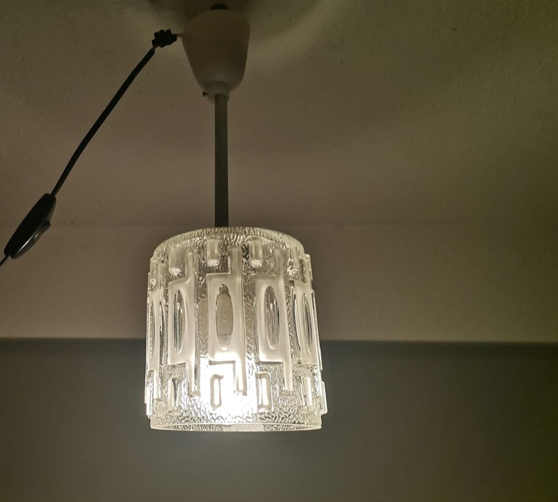 Vintage glass pendant light