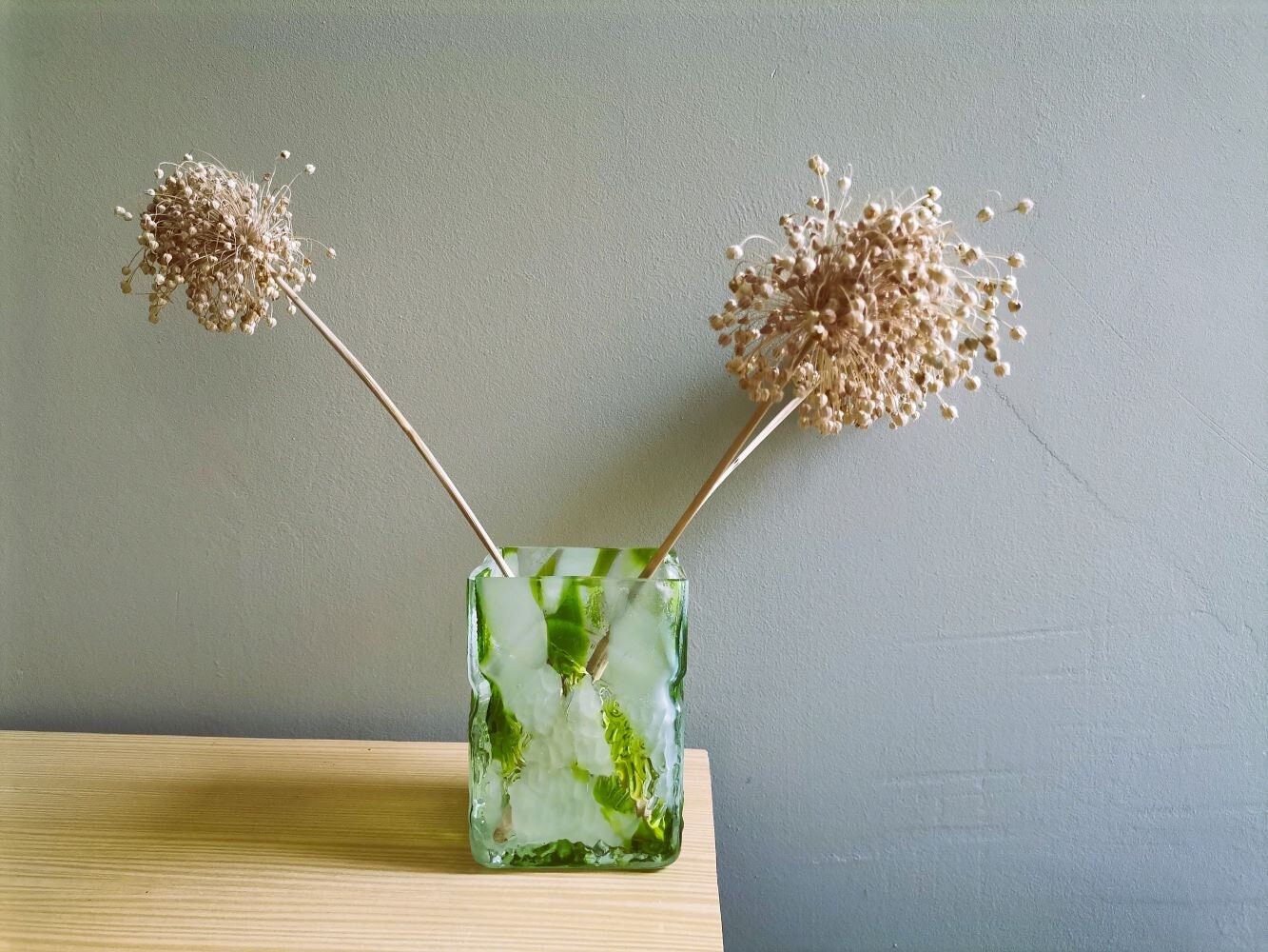 Green vase by Marinha Grande