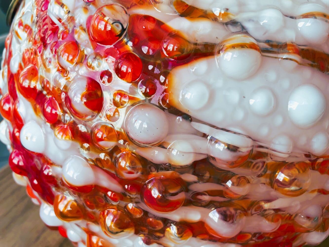 Red Murano chandelier