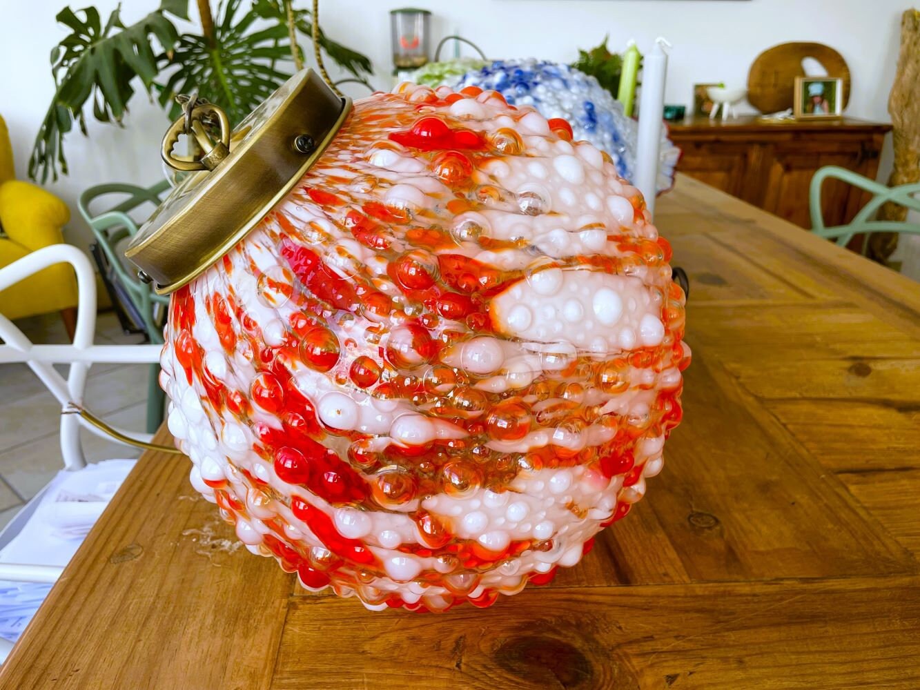 Red Murano chandelier