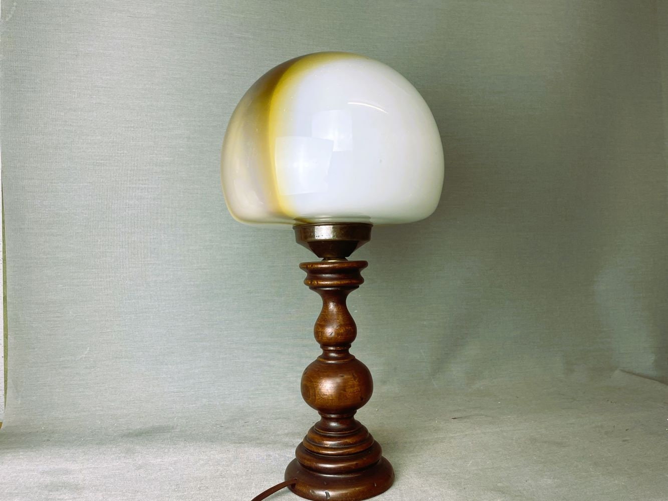 Large wood buffet table lamp