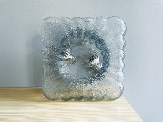 Square glass flush ceiling mount light