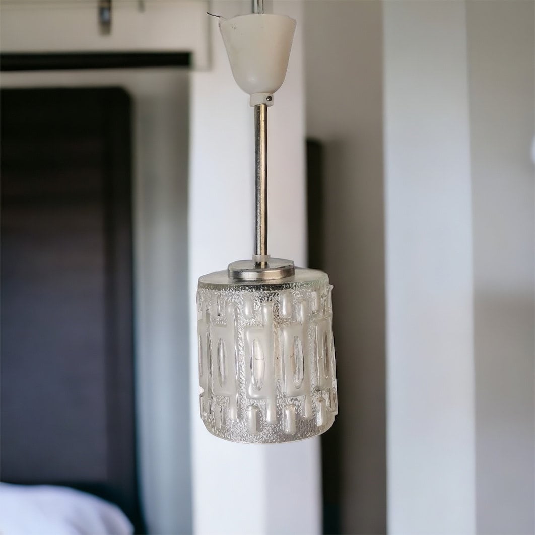 Vintage glass pendant light