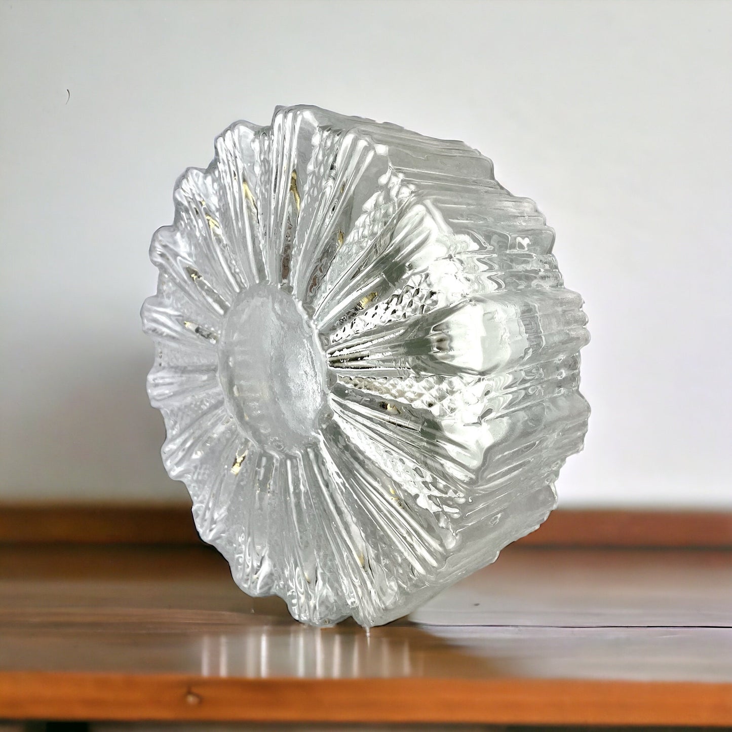 Glass flush mount light