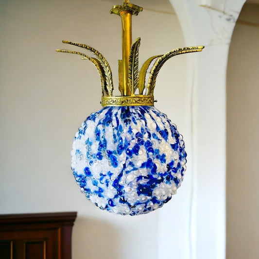 Blue Regency Style Chandelier