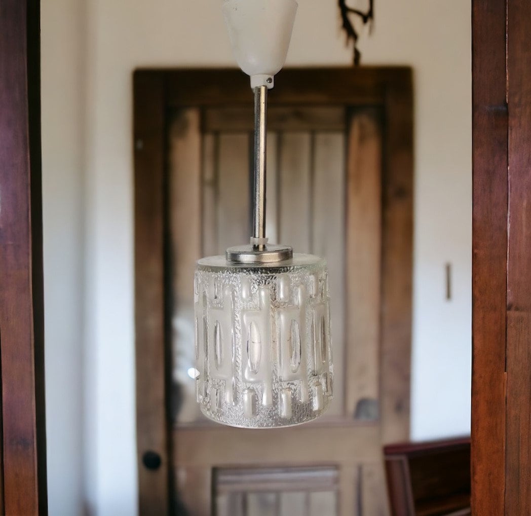 Vintage glass pendant light