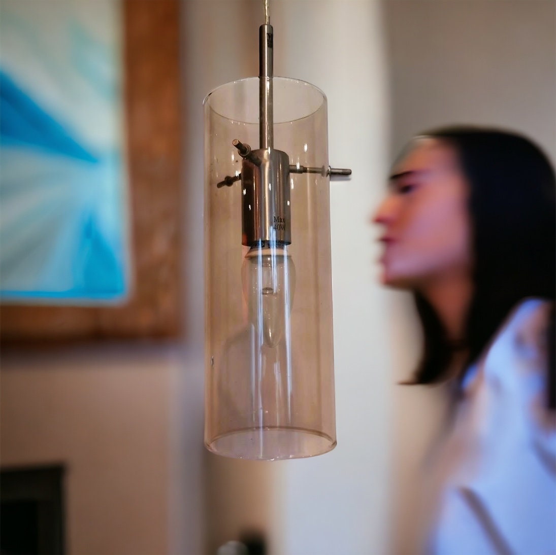 Minimalist swag hanging light