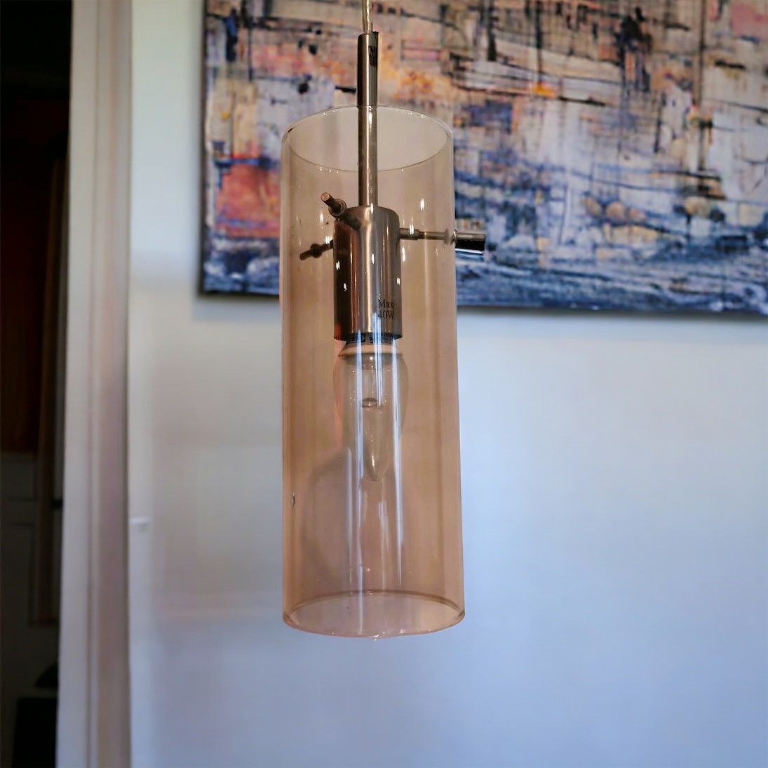 Minimalist swag hanging light